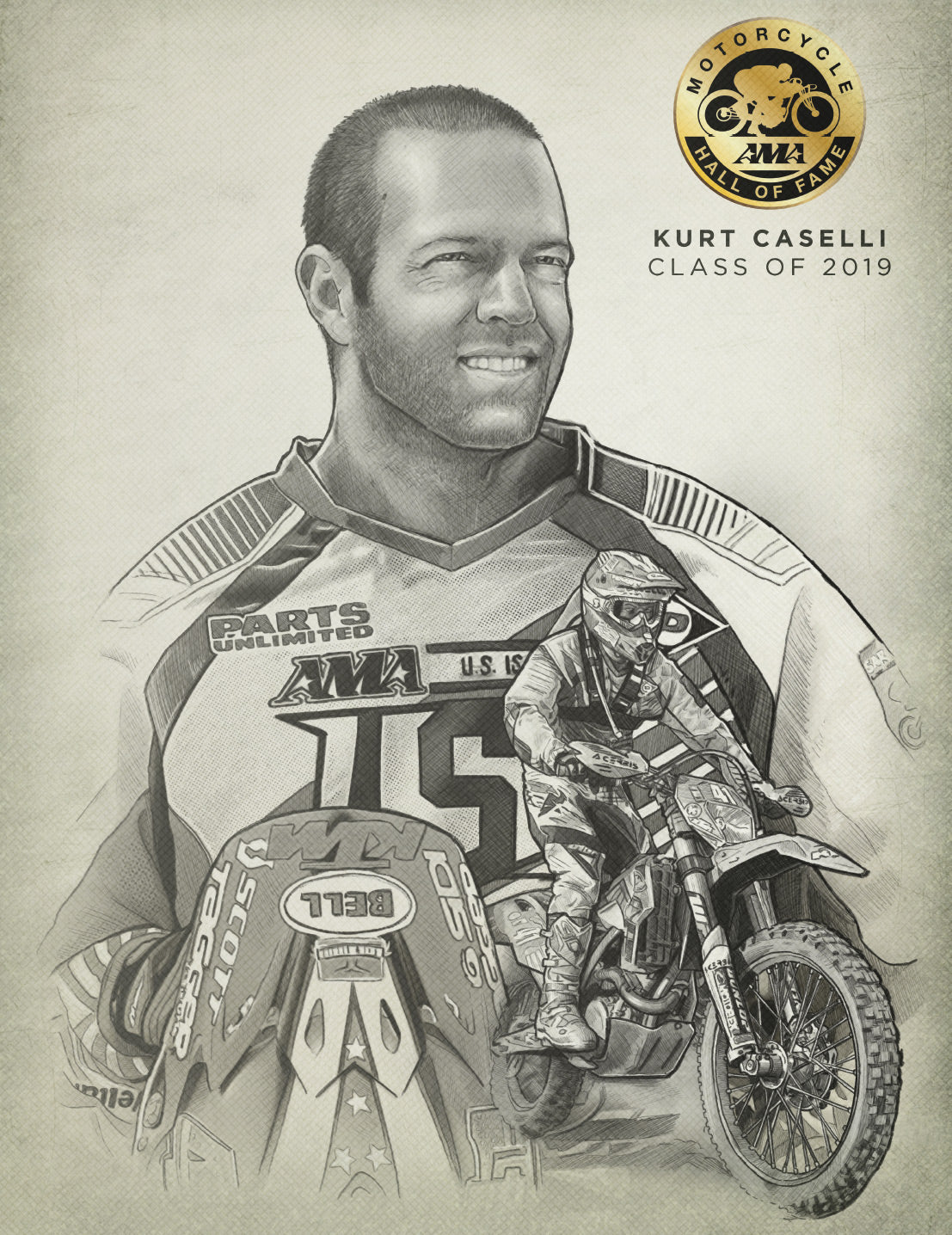 AMA Hall of Fame Poster - 16.25"W x 21.1"H