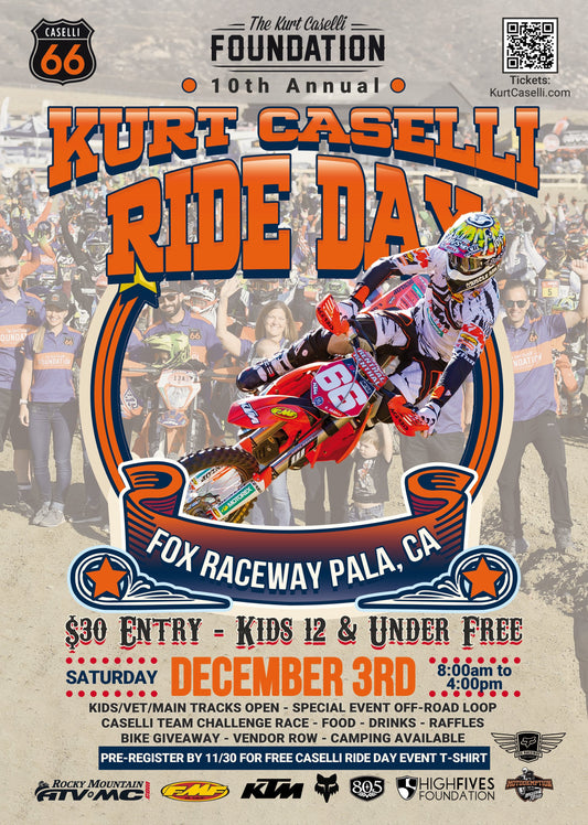 10th Annual Kurt Caselli Ride Day December 3rd At Fox Raceway