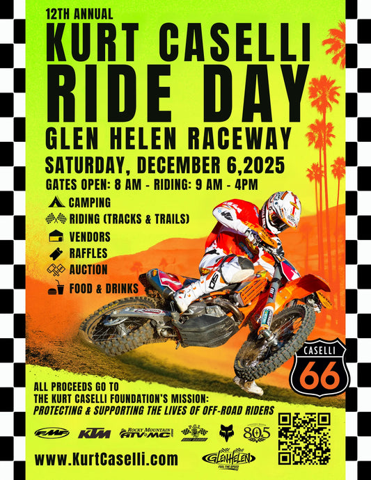 The Kurt Caselli Ride Day Returns to Glen Helen Raceway on Saturday, December 6, 2025