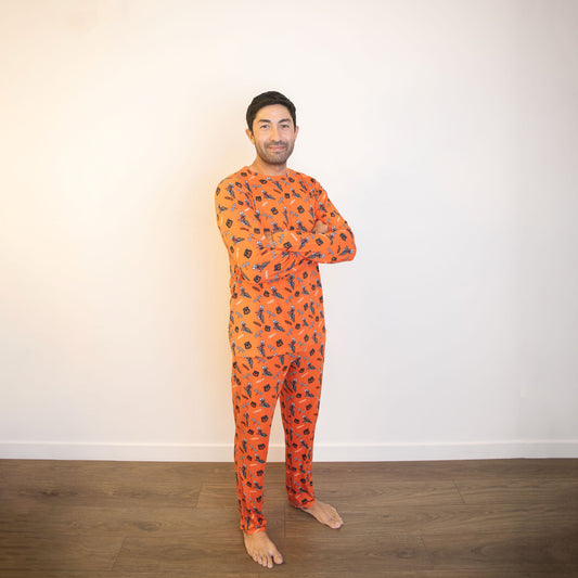 Crew Neck Long Sleeve Adult Pajamas